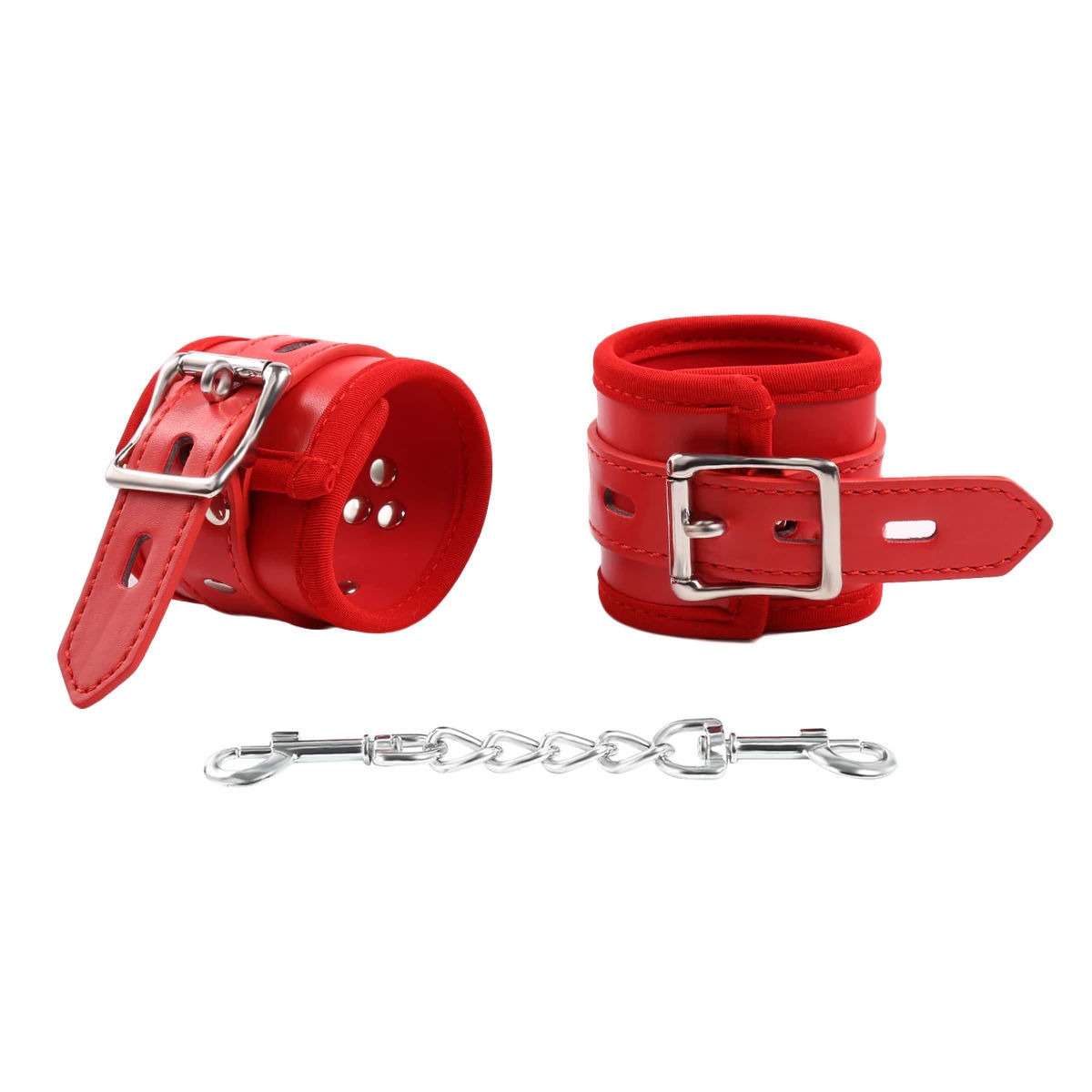 Наручники для фиксации KISSEXPO с подкладкой красные