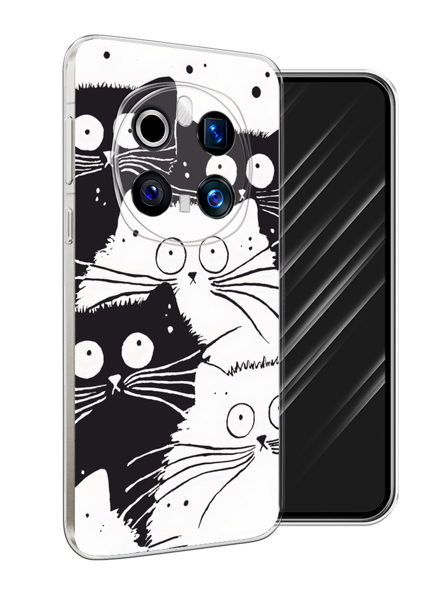 

Чехол Awog на Honor Magic 7 Pro "Коты черно-белые", Черный;белый, 6125650-1