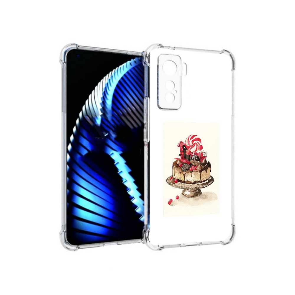 

Чехол MyPads Tocco для Vivo iQOO 5 вкусный торт, Прозрачный, Tocco