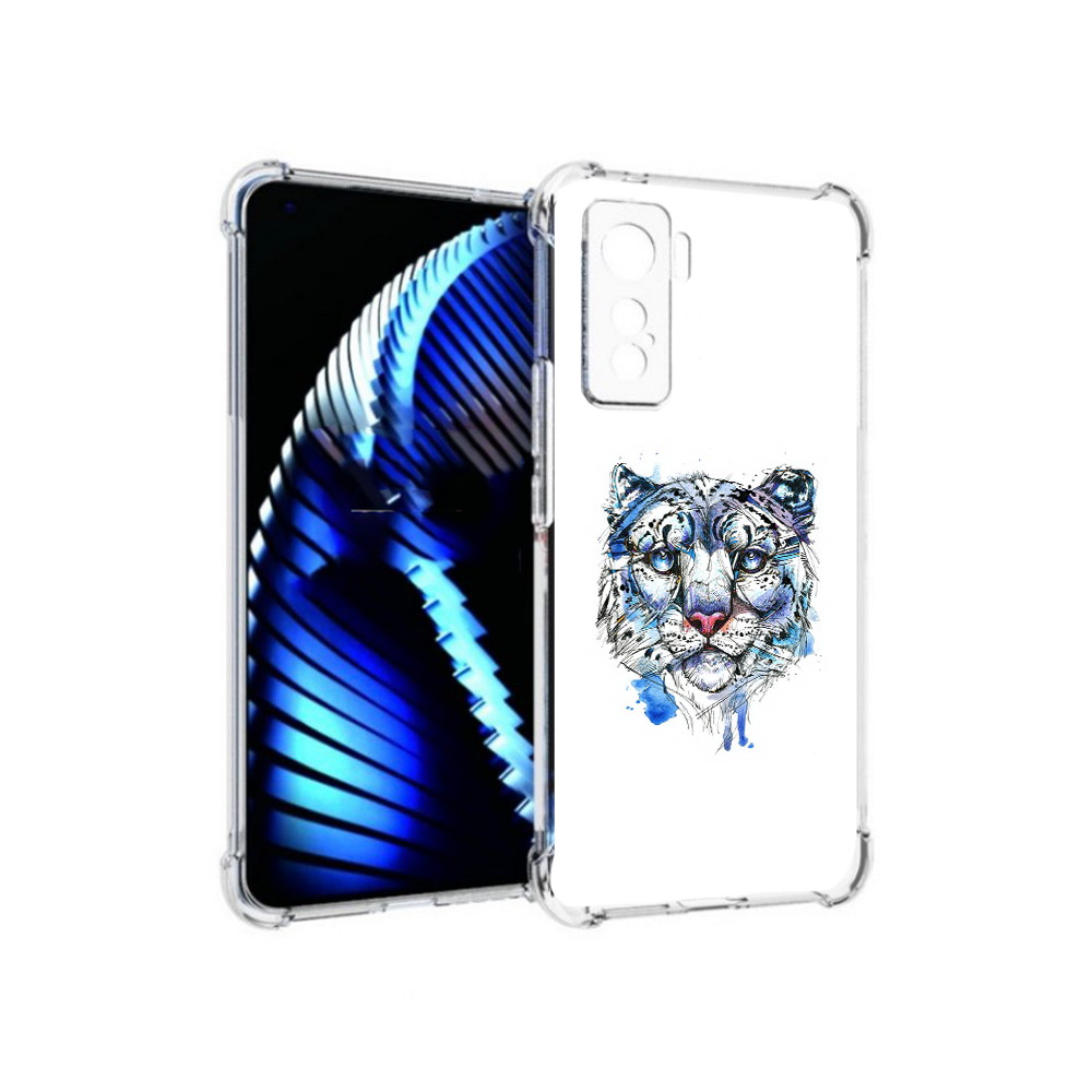 

Чехол MyPads Tocco для Vivo iQOO 5 водяной тигр, Прозрачный, Tocco