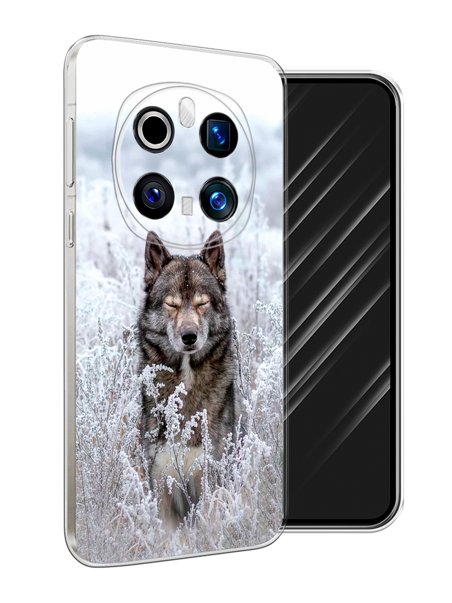 

Чехол Awog на Honor Magic 7 Pro "Волк в поле", Белый;черный, 6125650-1