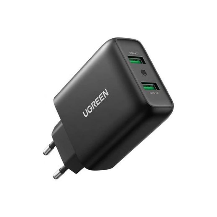 фото Зарядное устройство ugreen cd161 (10216) usb-a, 36w, eu, черный