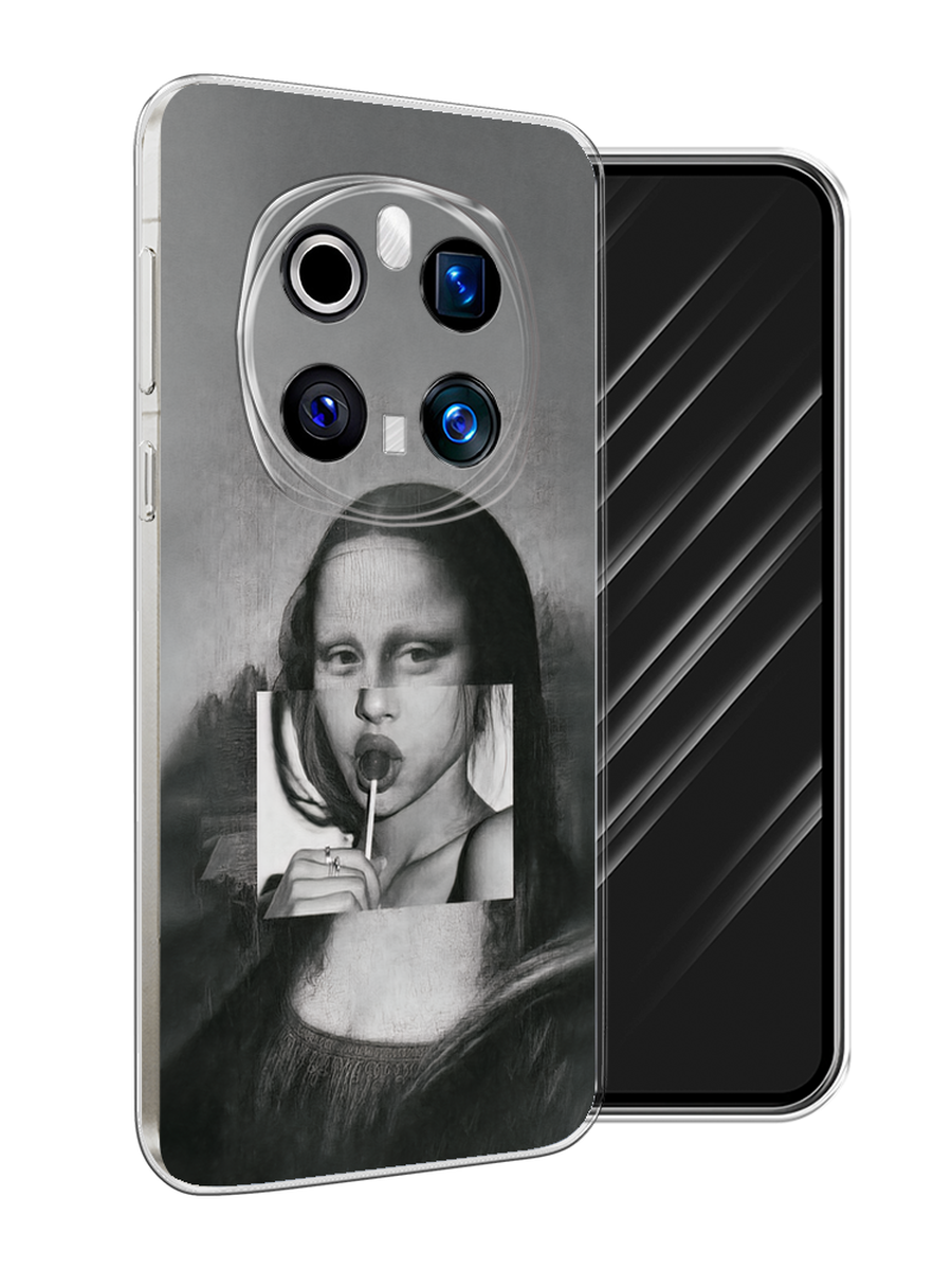 

Чехол Awog на Honor Magic 7 Pro "Mona Lisa sucking lollipop", Серый, 6125650-1