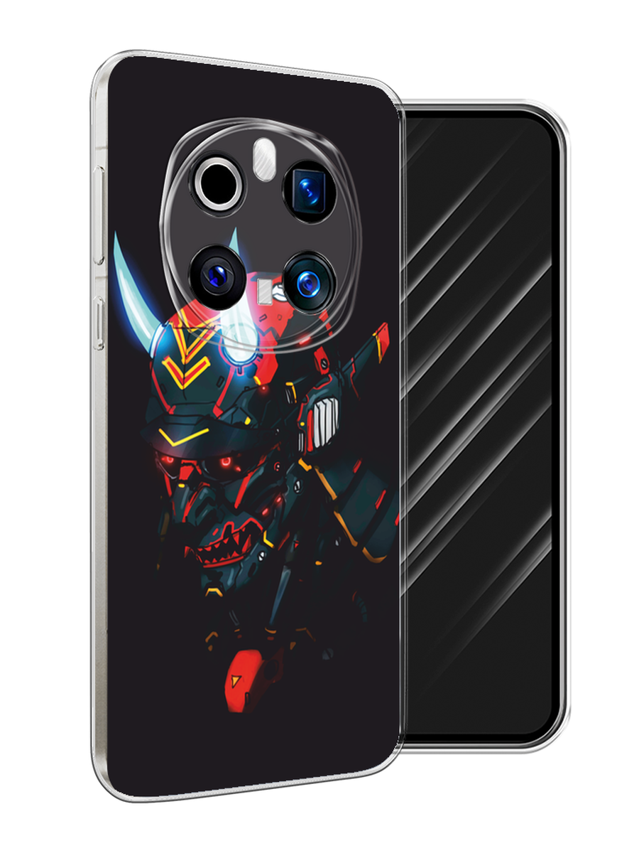 

Чехол Awog на Honor Magic 7 Pro "Неоновый самурай", Черный;красный;голубой, 6125650-1