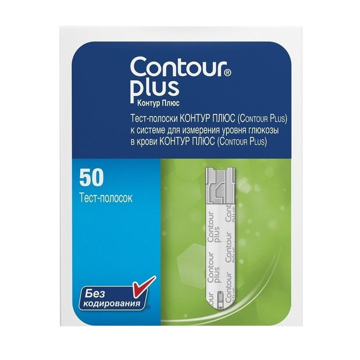 Тест-полоски CONTOUR Плюс 50 шт, 3 уп