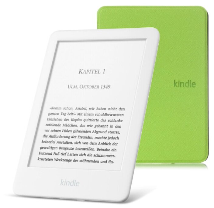 фото Электронная книга amazon kindle 10 2020 8gb white + чехол ultraslim зеленый