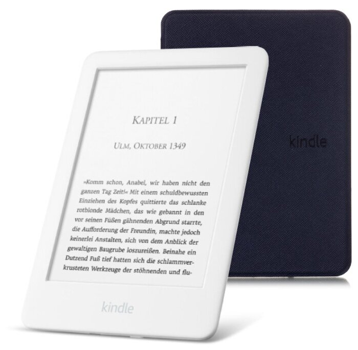 фото Электронная книга amazon kindle 10 2020 8gb white + чехол ultraslim синий