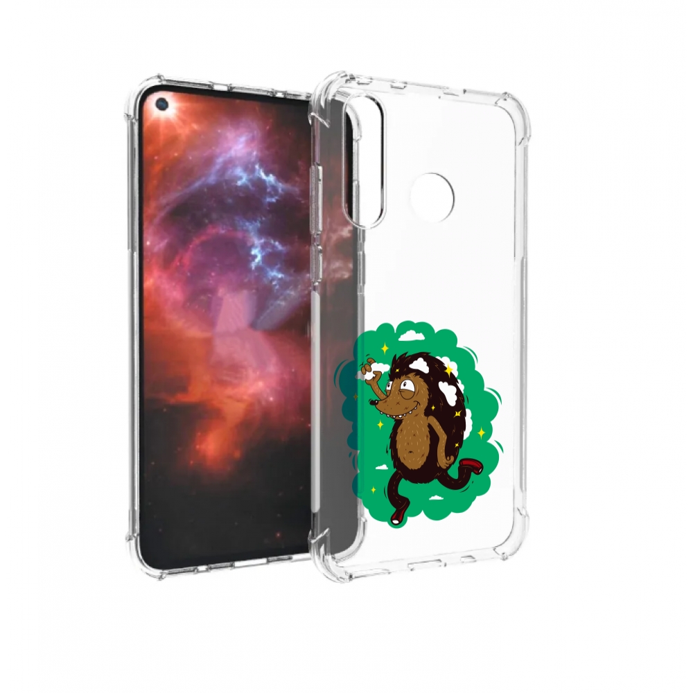 Чехол бампер MyPads Ежик в облаках для Huawei Nova 4 противоударный