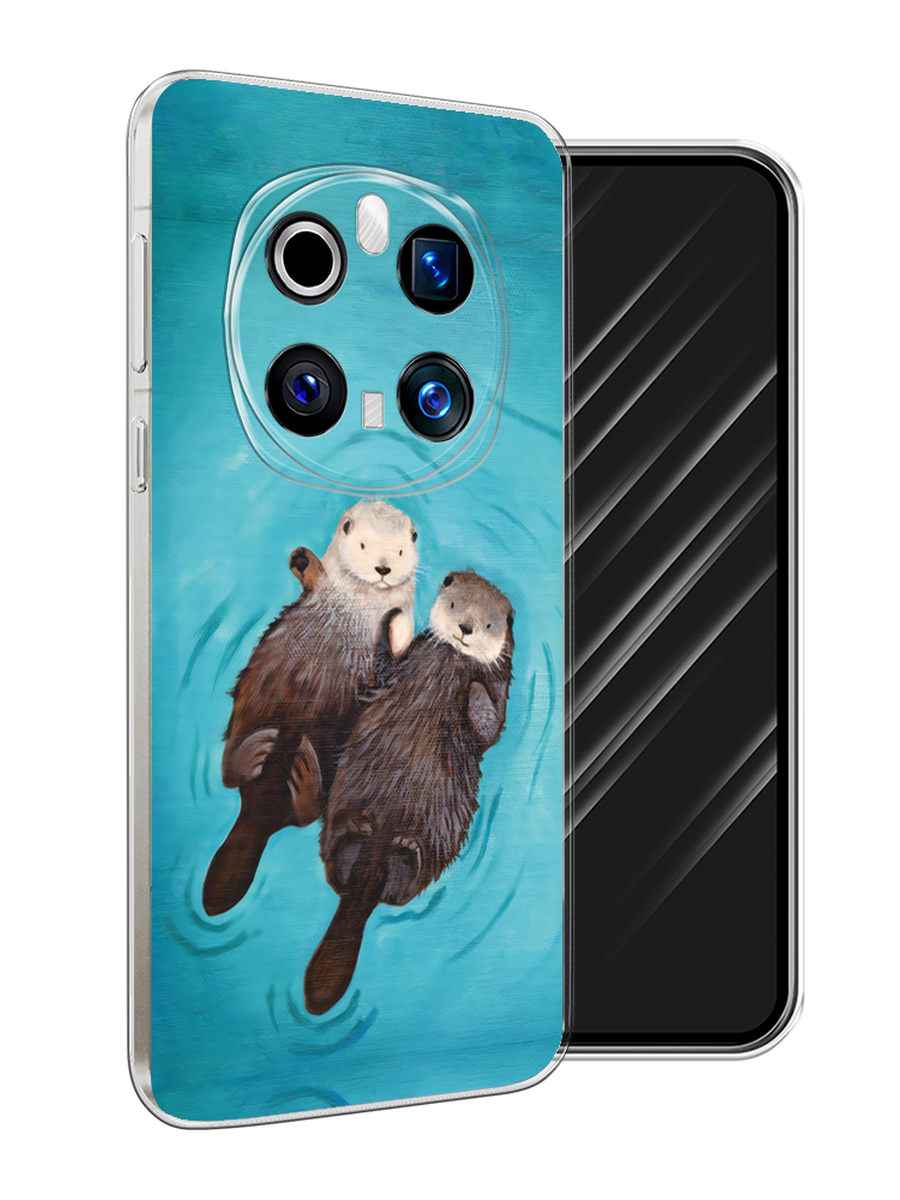 

Чехол Awog на Honor Magic 7 Pro "Парочка бобров", Голубой, 6125650-1