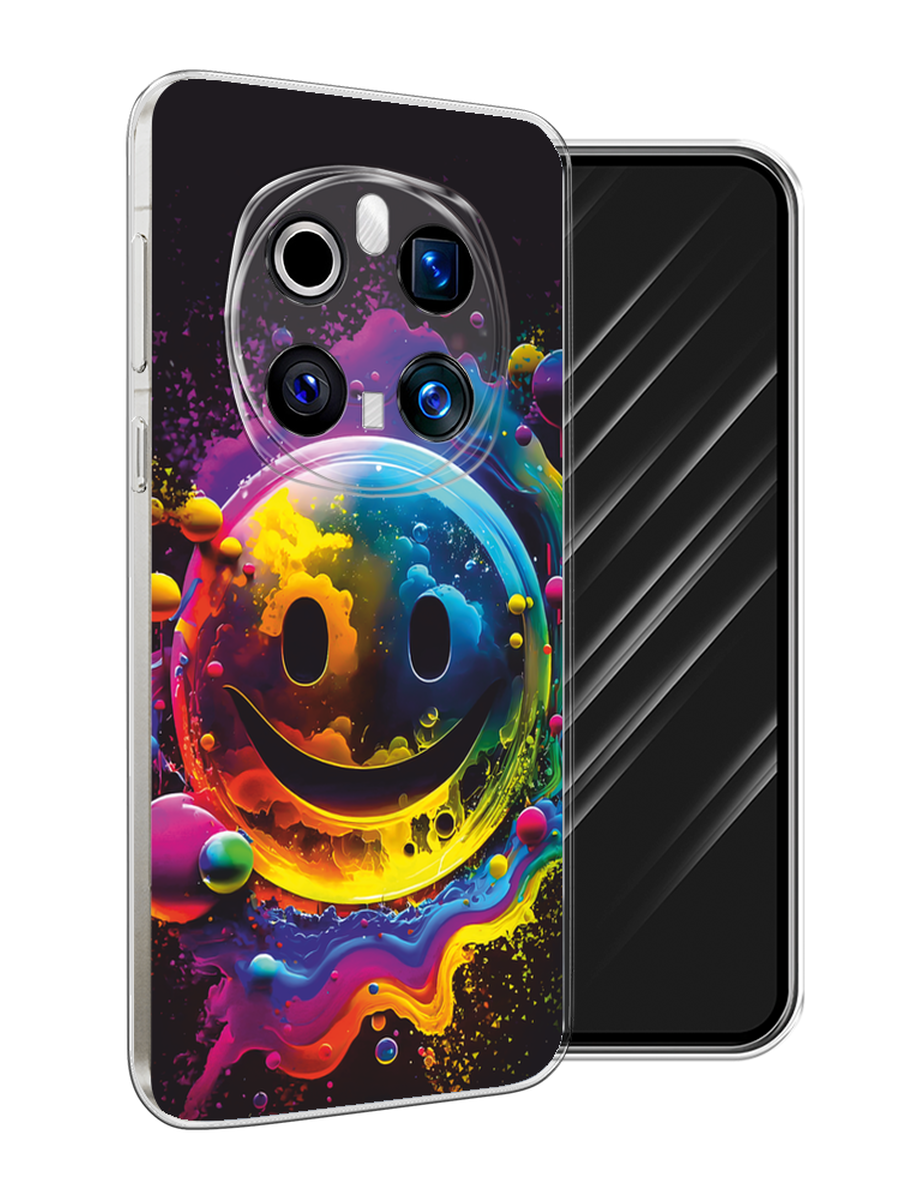 

Чехол Awog на Honor Magic 7 Pro "Кислотный смайл", Фиолетовый;желтый;синий, 6125650-1