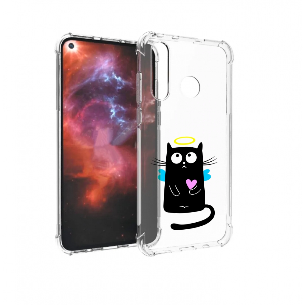

Чехол бампер MyPads Кот ангелок для Huawei Nova 4 противоударный, Прозрачный, Tocco