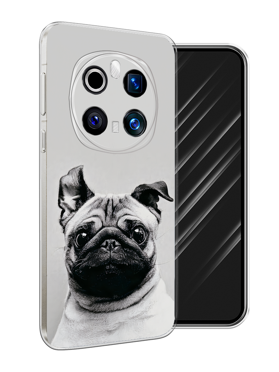 

Чехол Awog на Honor Magic 7 Pro "Ушастый мопс", Серый, 6125650-1