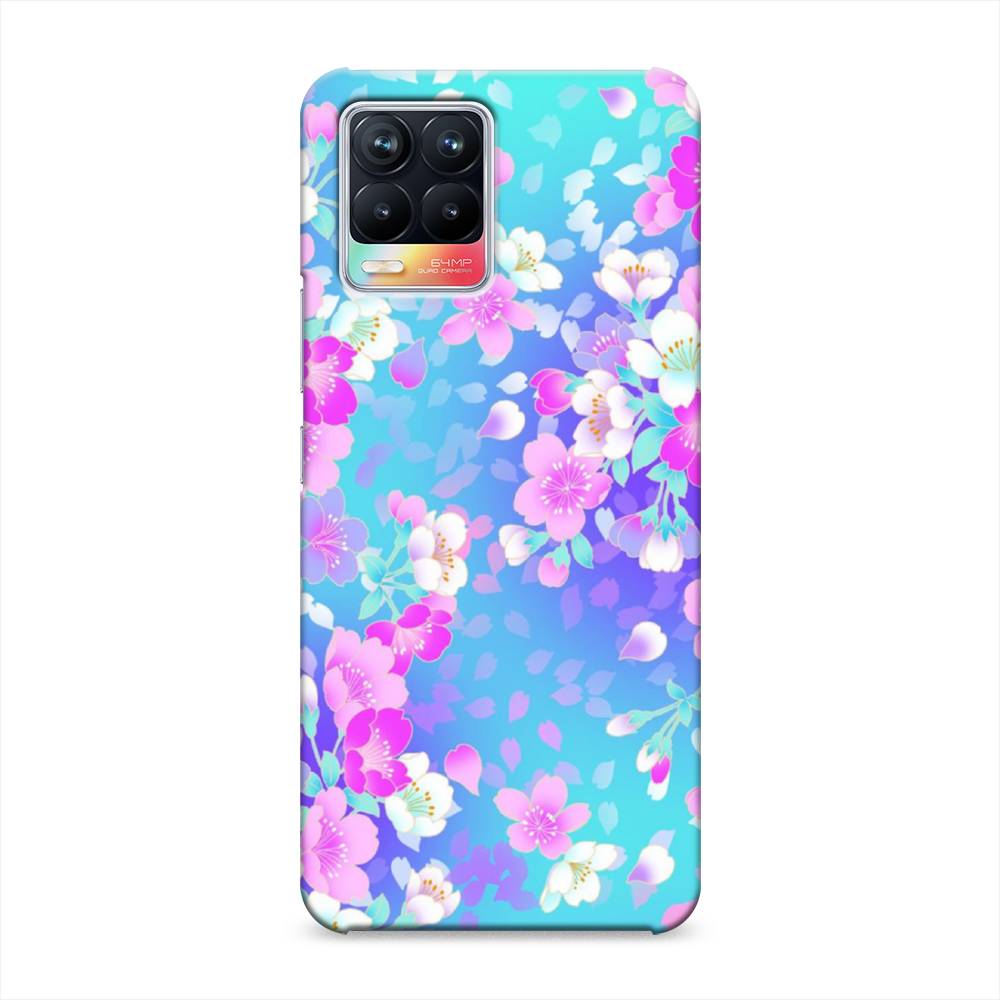 

Пластиковый чехол "Яблоневые цветы" на Realme 8, 255420-6