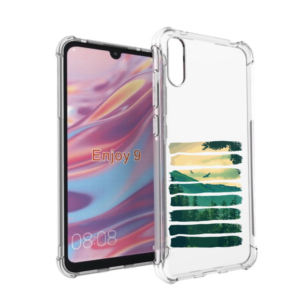 Чехол бампер MyPads Лесная чаща для Huawei Enjoy 9.