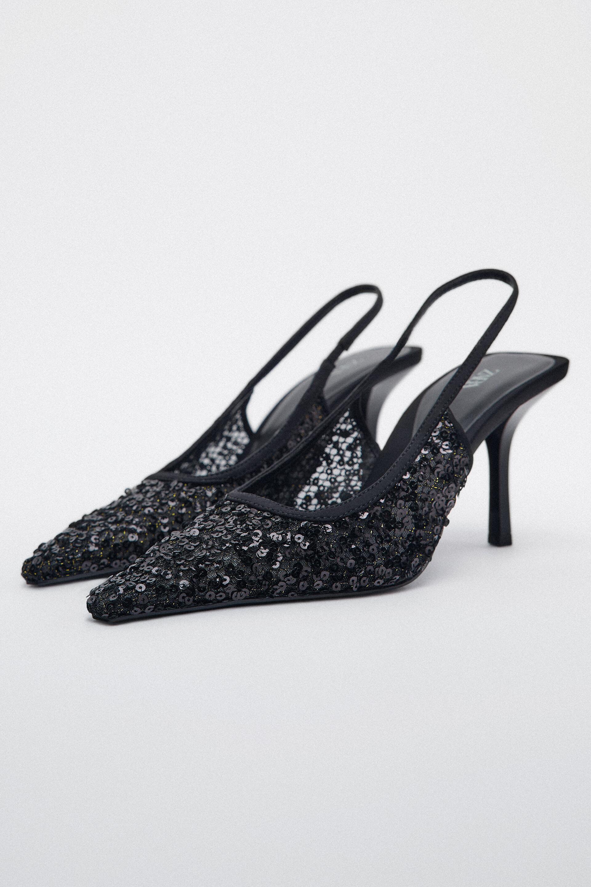 Туфли женские ZARA 12209110 черные 40 RU (доставка из-за рубежа)