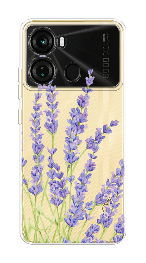 

Чехол на Itel P40 "Лавандовые стебли", Фиолетовый;зеленый, 3201350-1