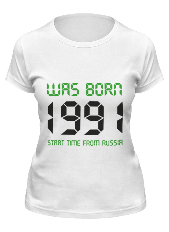 

Футболка женская Printio 1991 год рождения белая M, Белый, 1991 год рождения