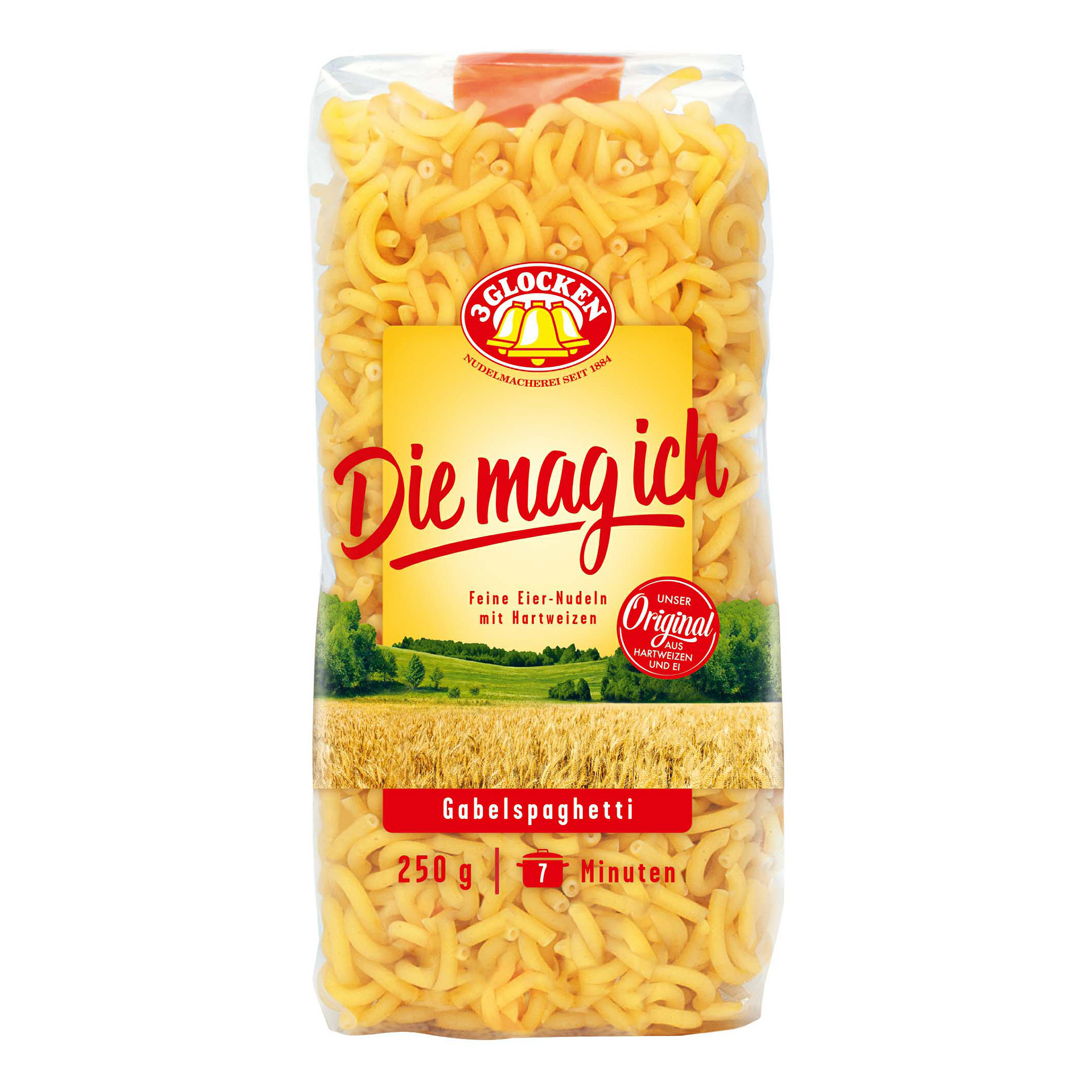 Макаронные изделия 3 Glocken Die mag ich Gabelspagetti Рожки мелкие 250 г