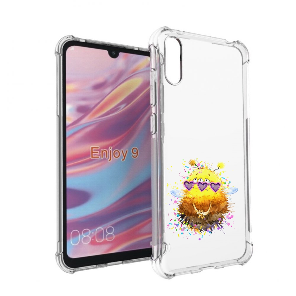 Чехол бампер MyPads Пушитый шмель для Huawei Enjoy 9.