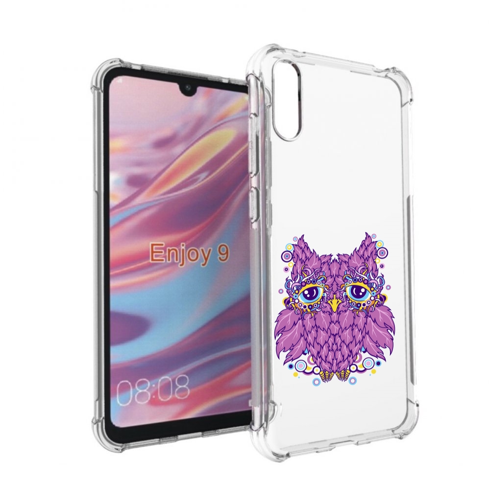 Чехол бампер MyPads Розовая сова для Huawei Enjoy 9.