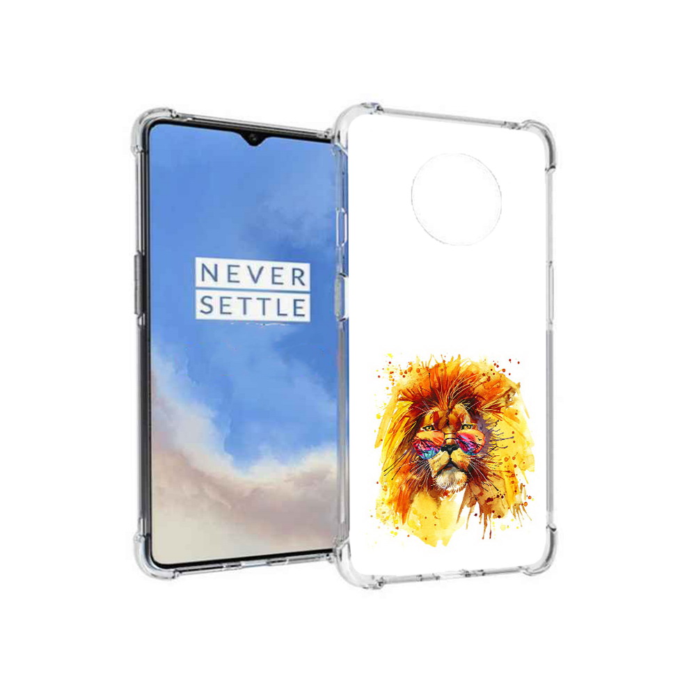 

Чехол MyPads Tocco для OnePlus 7T лев в очках (PT227044.138.436), Прозрачный, Tocco
