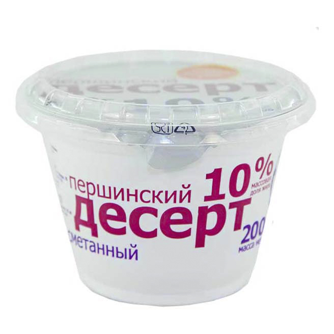 

Десерт сметанный Тюменьмолоко Першинский 10% БЗМЖ 200 г