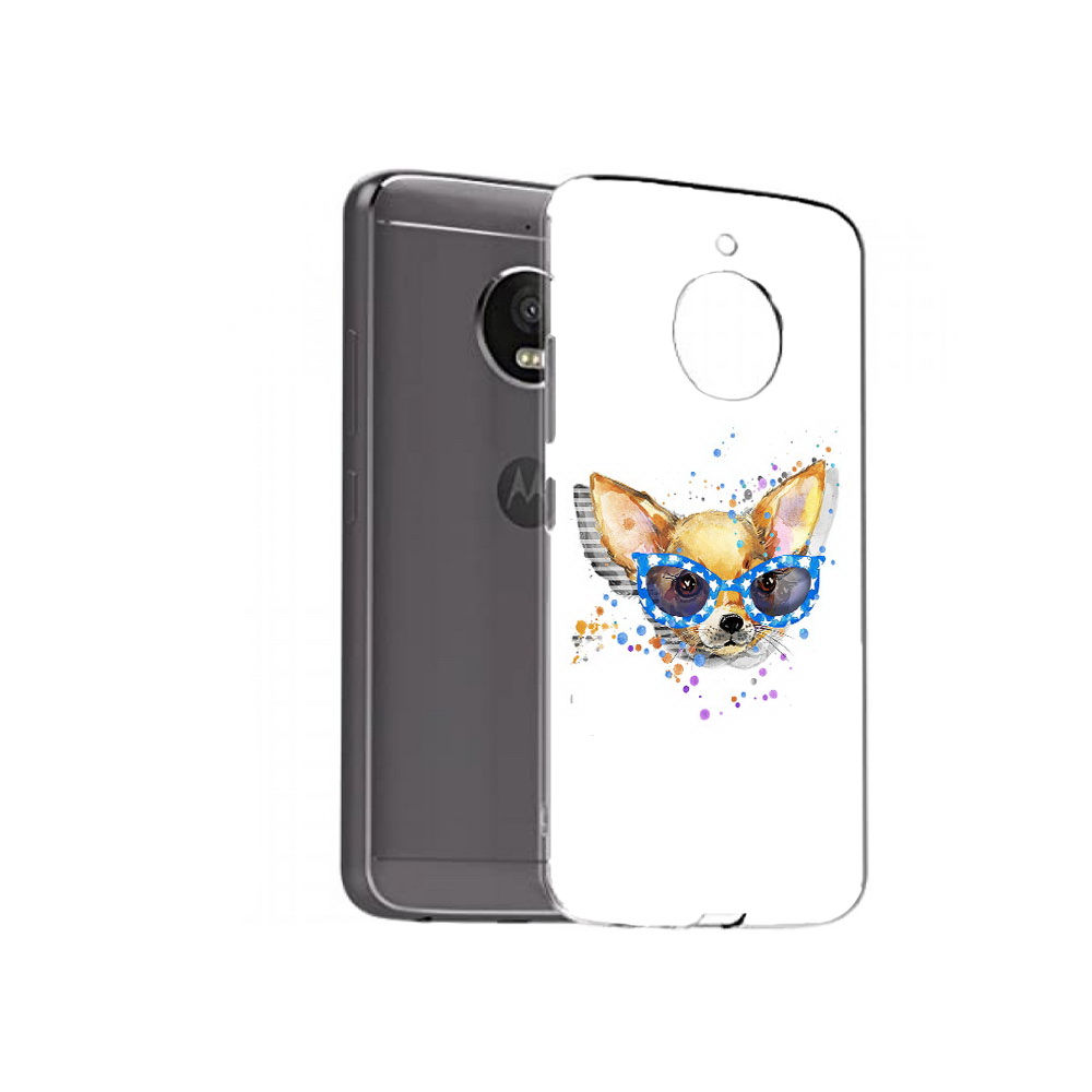 

Чехол MyPads Tocco для Motorola Moto E4 Plus чихуа-хуа в очках (PT100001.341.691), Прозрачный, Tocco