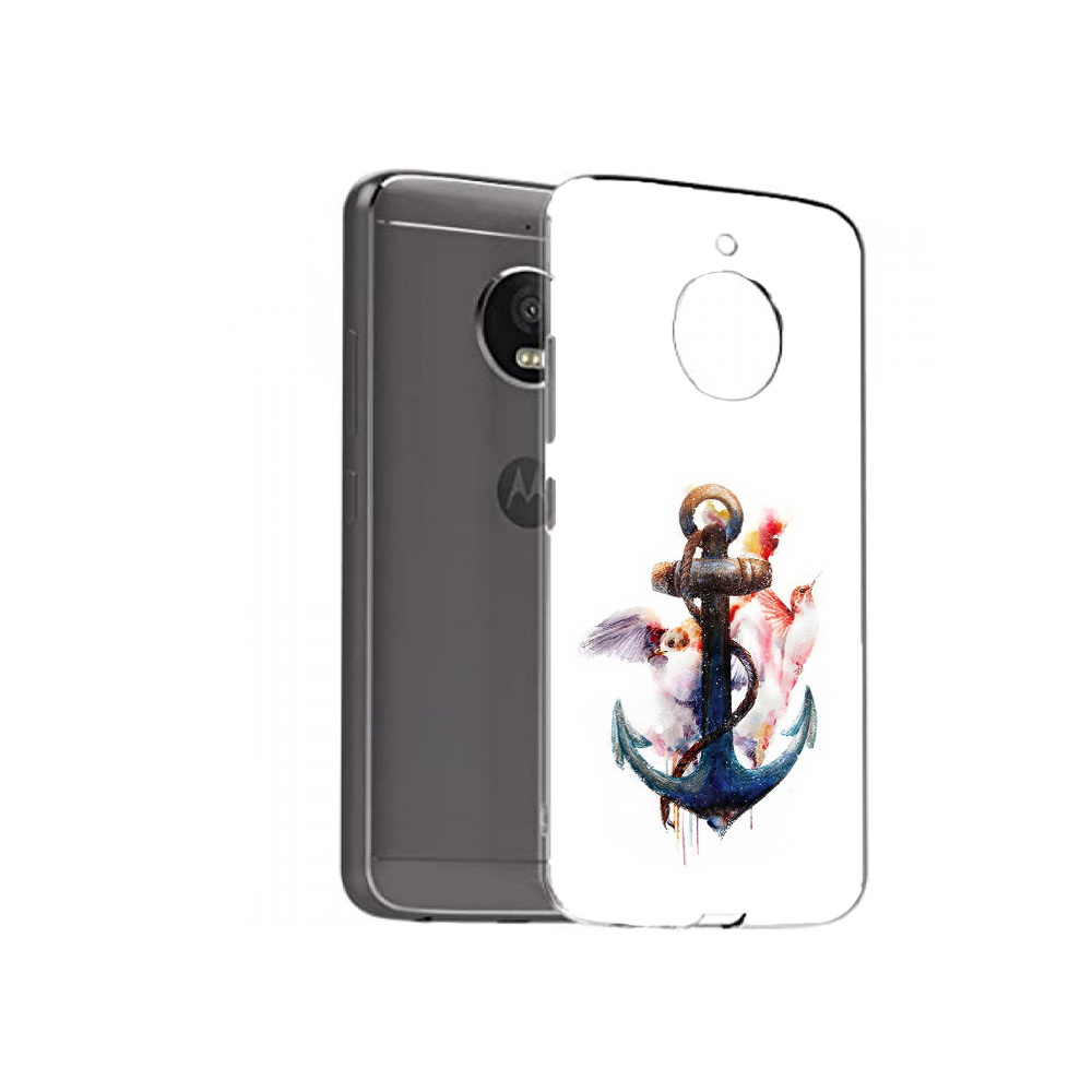 

Чехол MyPads Tocco для Motorola Moto E4 Plus якорь с птицами (PT100001.341.703), Прозрачный, Tocco