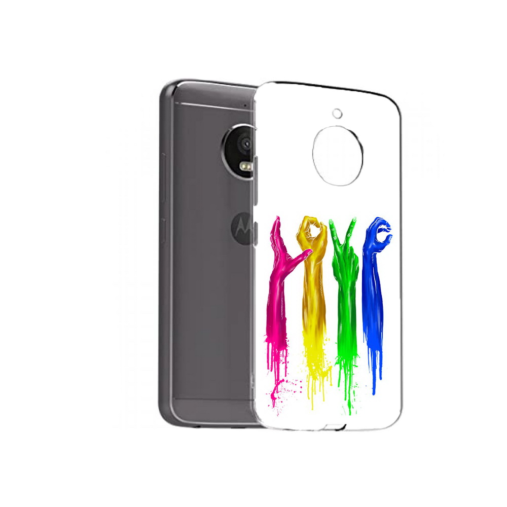 

Чехол MyPads Tocco для Motorola Moto E4 Plus яркие руки love (PT100001.341.707), Прозрачный, Tocco