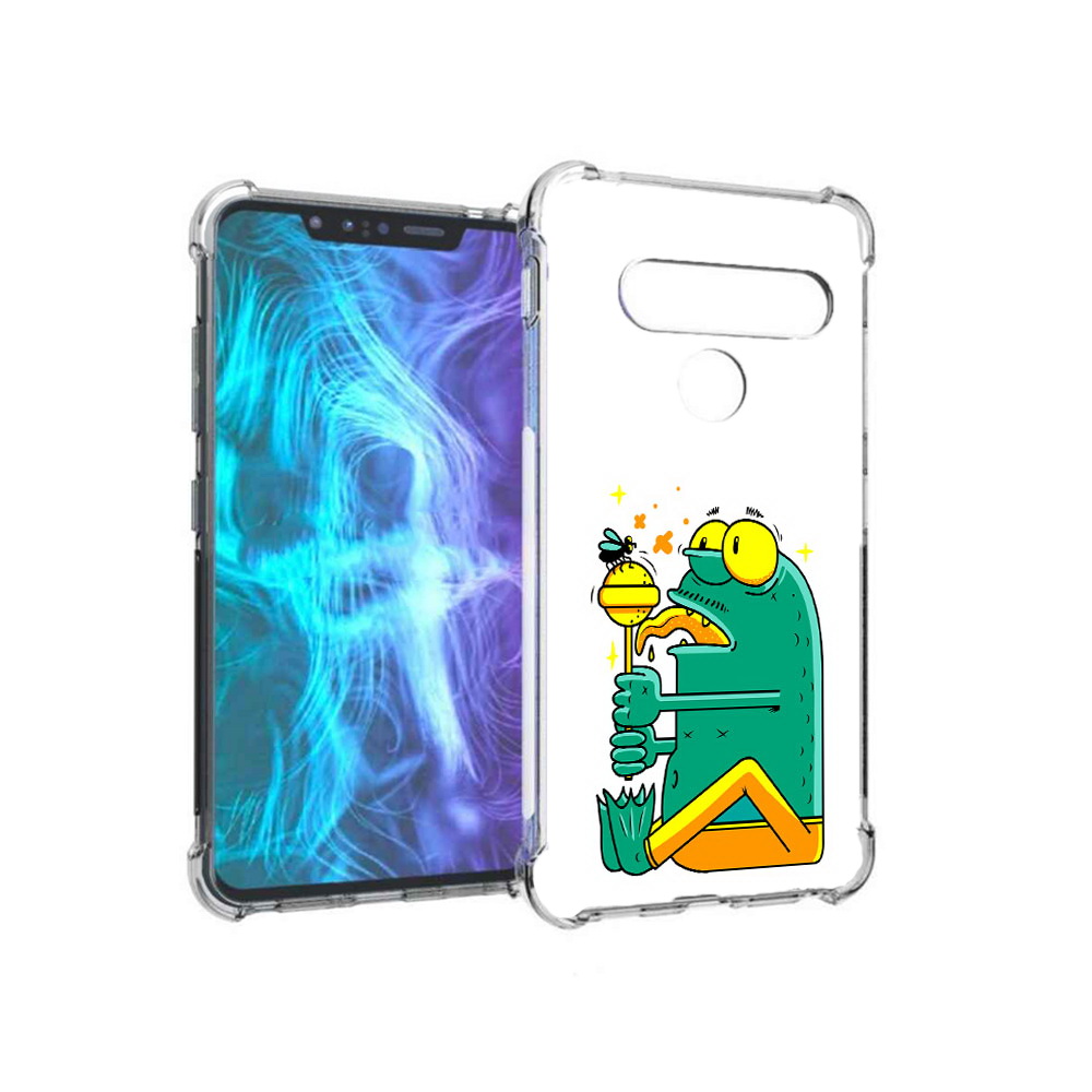 

Чехол MyPads Tocco для LG G8 Зеленая лягушка с чупа чупсом (PT135945.77.85), Tocco