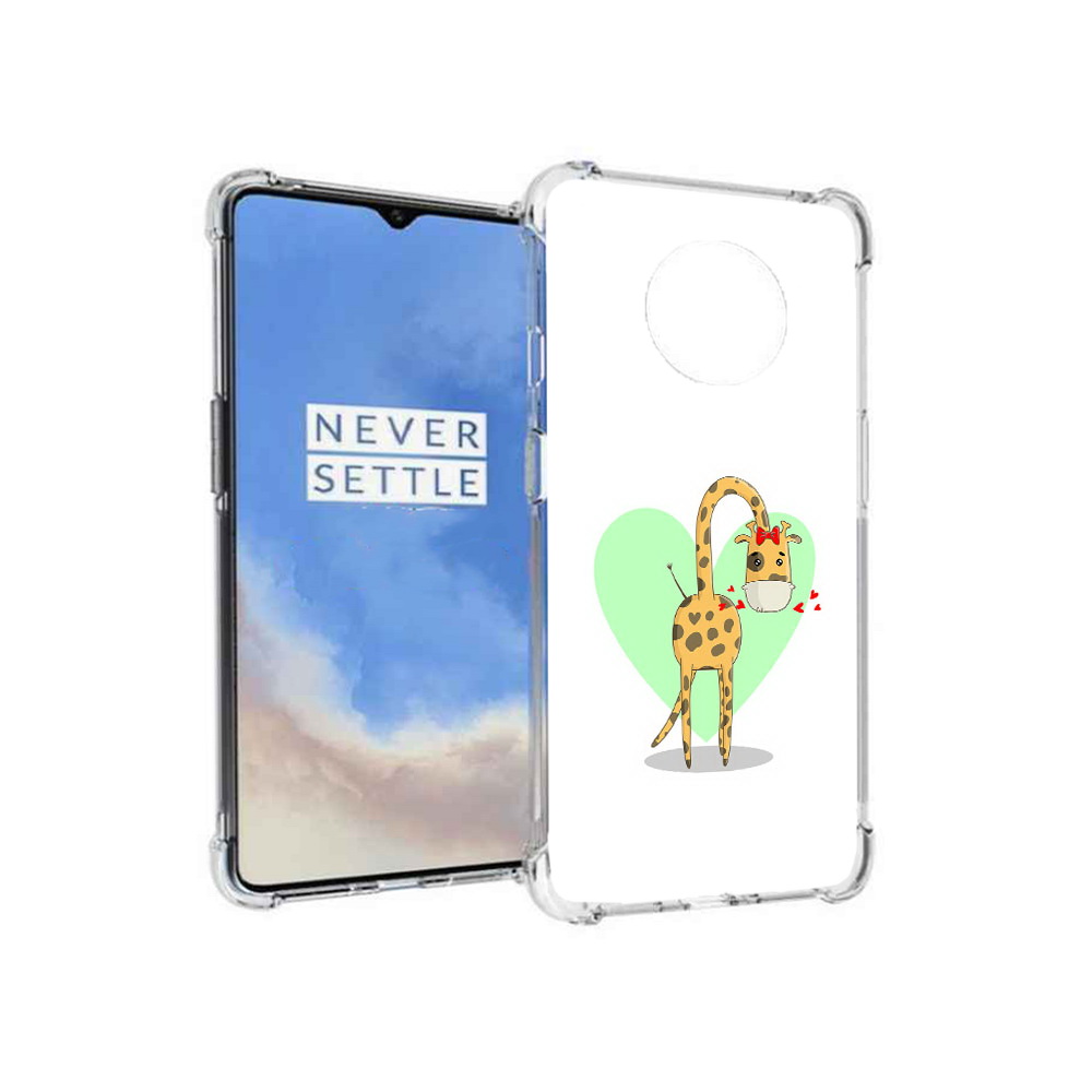 

Чехол MyPads Tocco для OnePlus 7T Влюбленный жираф 14 февраля (PT227044.138.47), Прозрачный, Tocco