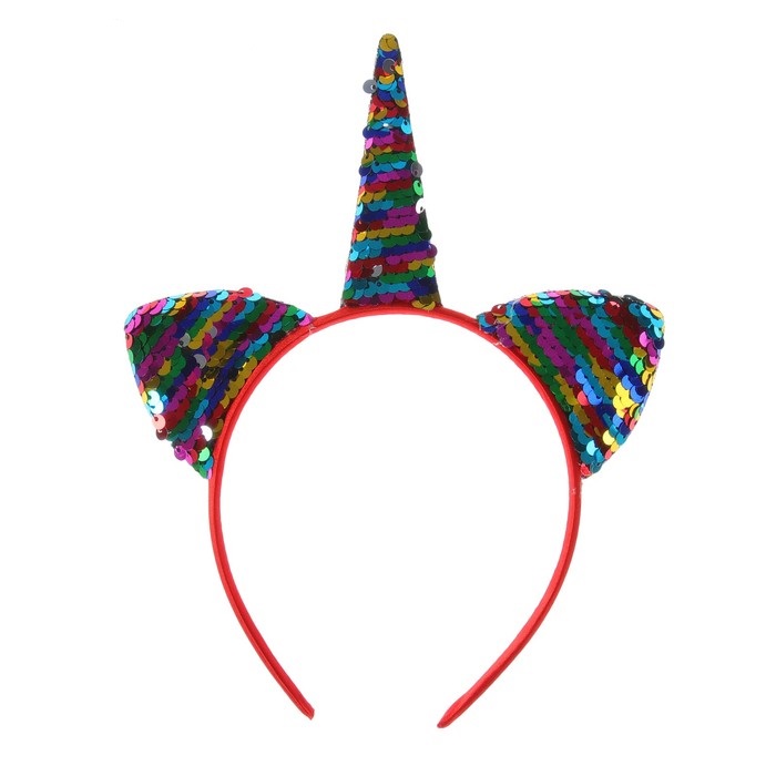 

Ободок детский карнавальный Страна Карнавалия Единорог с пайетками