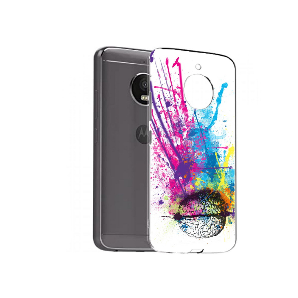 

Чехол MyPads Tocco для Motorola Moto E4 Plus яркий красочный мозг (PT100001.341.710), Прозрачный, Tocco