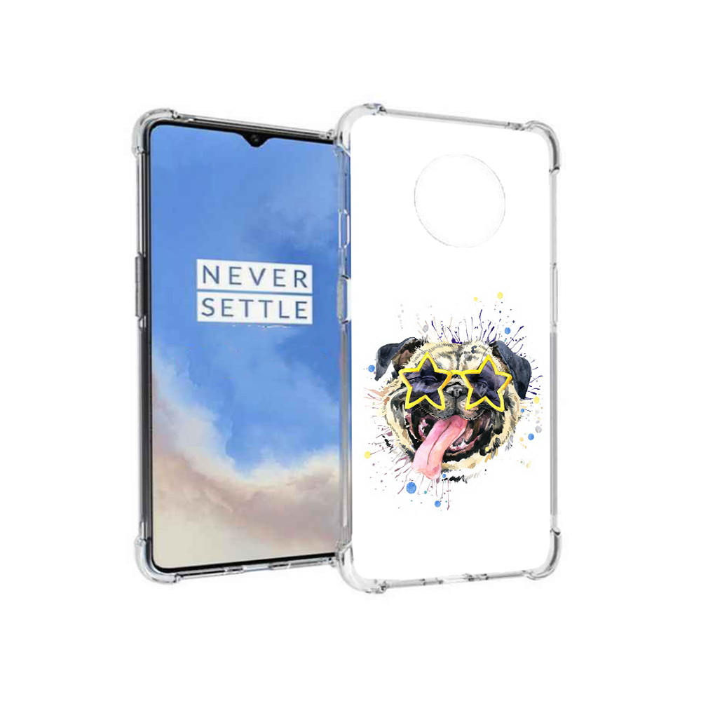 

Чехол MyPads Tocco для OnePlus 7T мопс боксер (PT227044.138.482), Прозрачный, Tocco