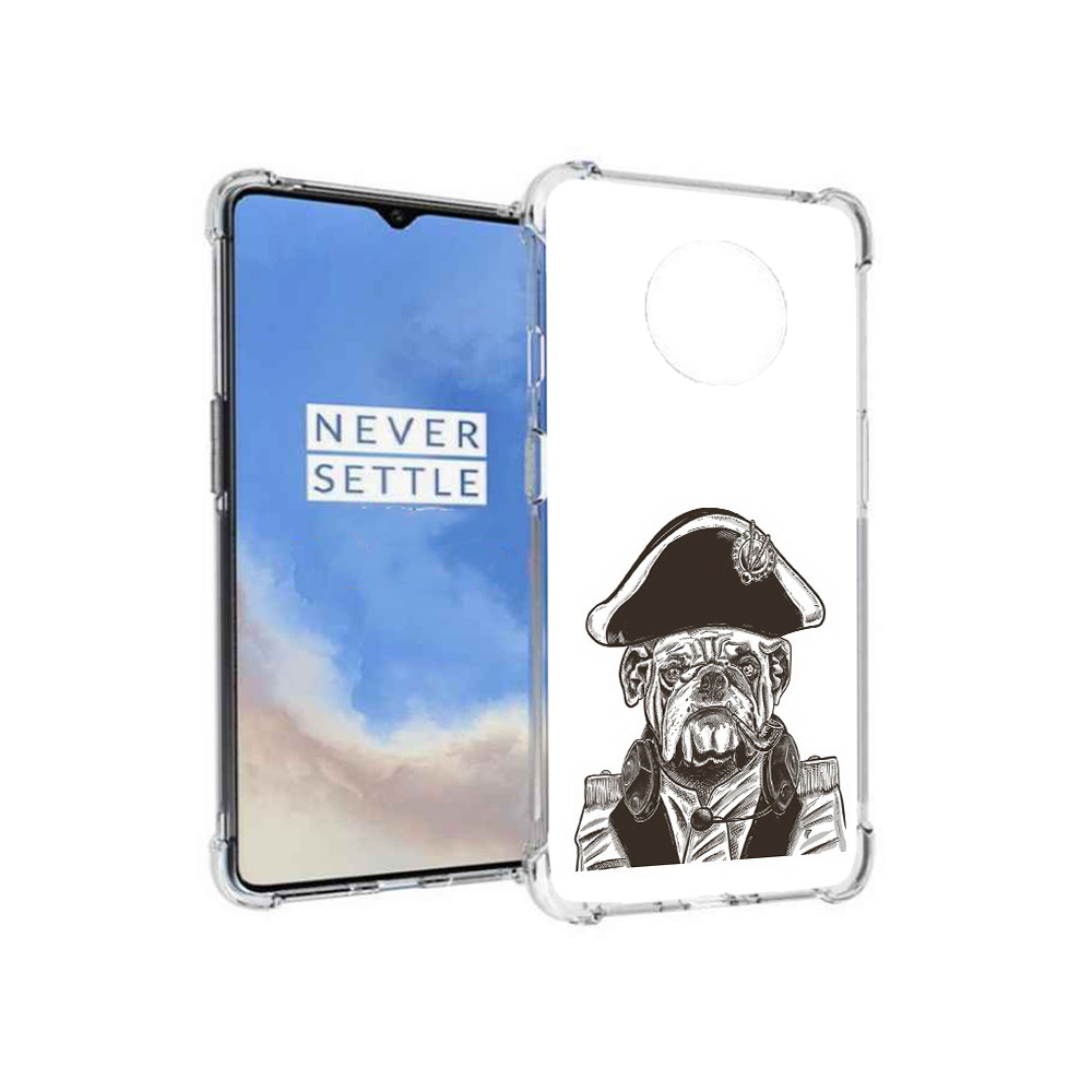 

Чехол MyPads Tocco для OnePlus 7T мопс генерал (PT227044.138.483), Прозрачный, Tocco
