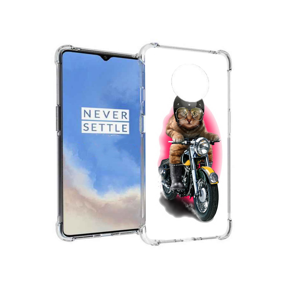 

Чехол MyPads Tocco для OnePlus 7T мото-кот (PT227044.138.485), Прозрачный, Tocco