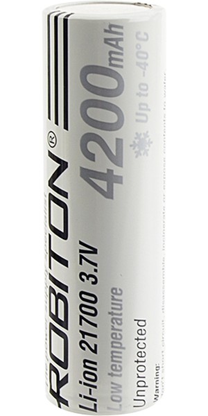 Аккумулятор Li-ion незащищенный ROBITON LI217NP4200LT 45А, 4200 мАч