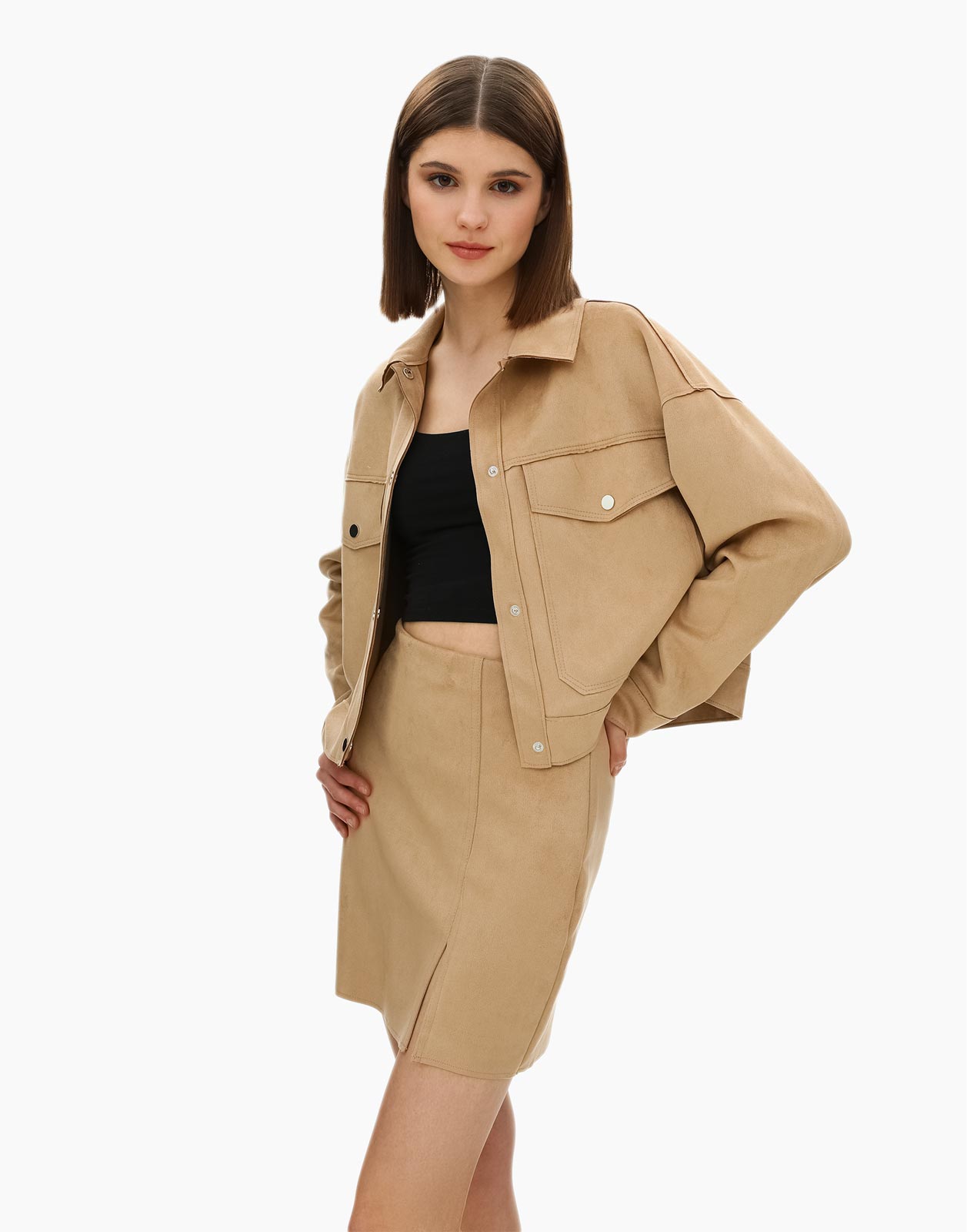 Юбка женская Gloria Jeans GSK017711 бежевая L