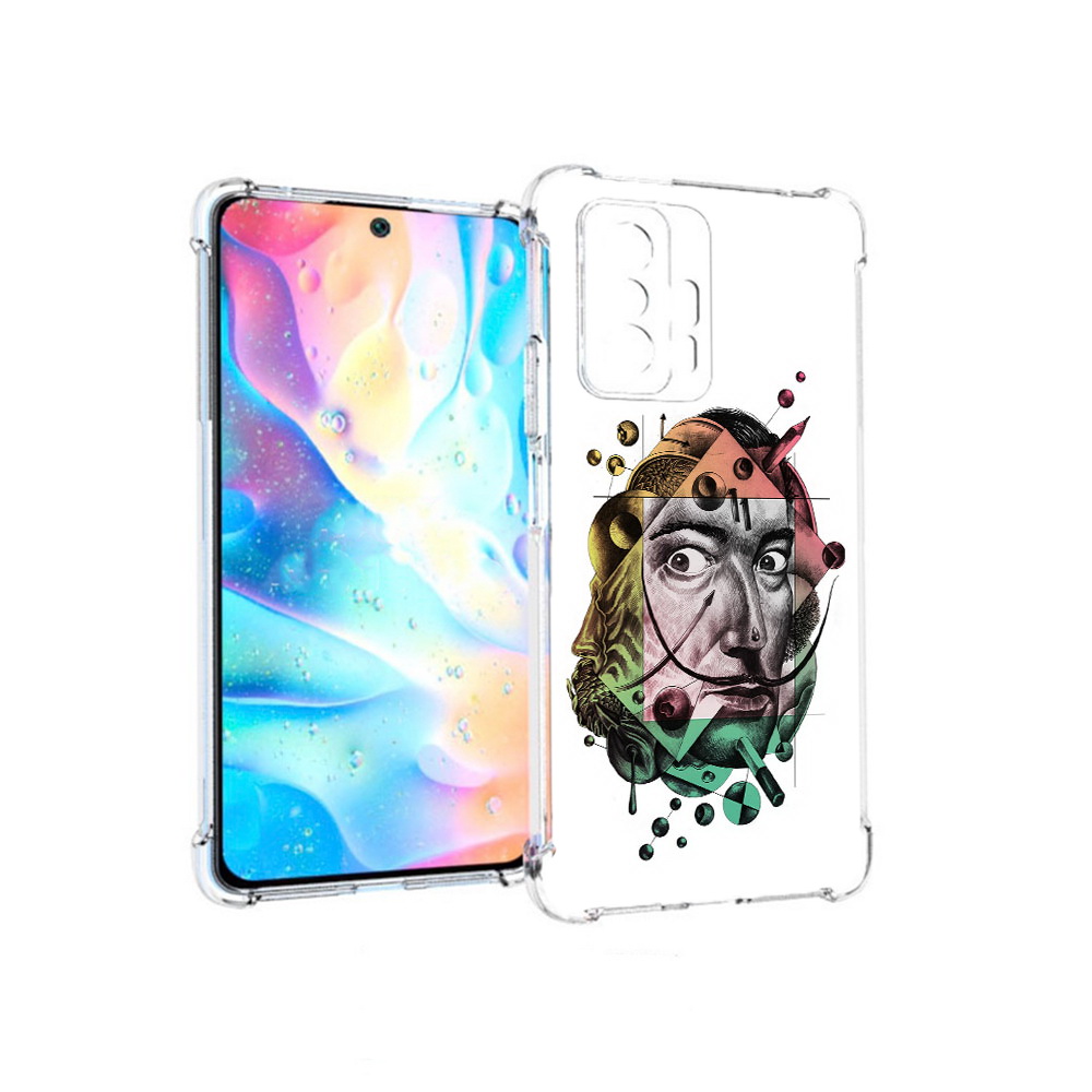 

Чехол MyPads Tocco для Xiaomi 11T Pro разноцветное лицо абстракция (PT163474.285.570), Прозрачный, Tocco