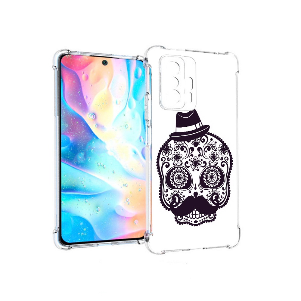 

Чехол MyPads Tocco для Xiaomi 11T Pro разрисованный скелет (PT163474.285.575), Прозрачный, Tocco