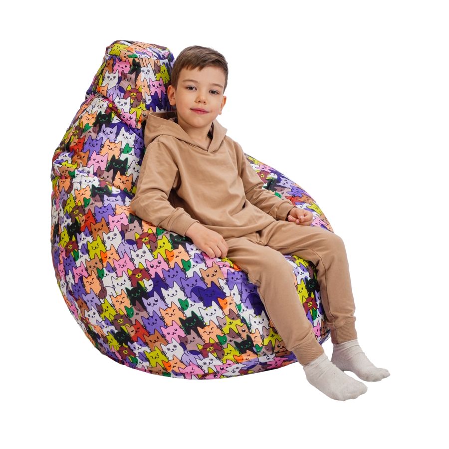 

Кресло-груша Kreslo-Puff COMFORT OXFORD 11 Коты, SACCO OXFORD