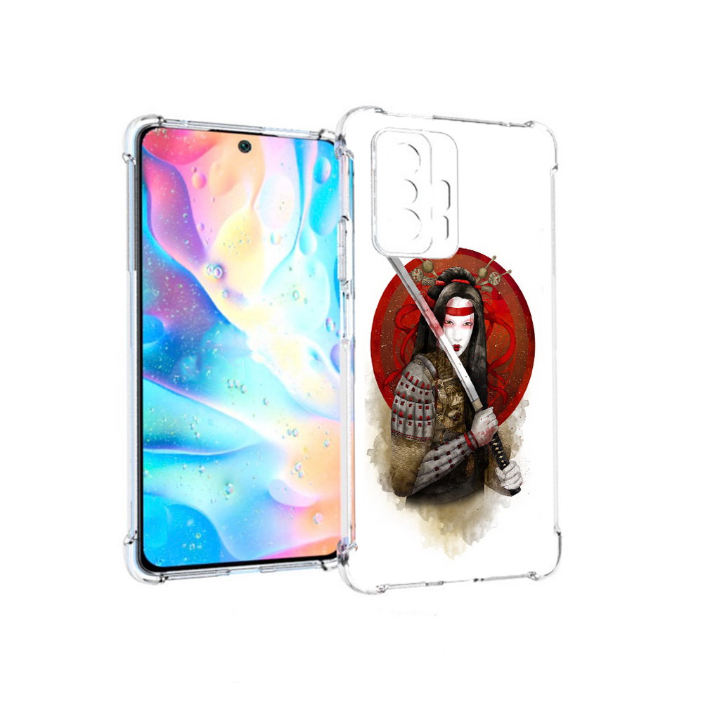 

Чехол MyPads Tocco для Xiaomi 11T Pro рисованная девушка с катаной (PT163474.285.580), Прозрачный, Tocco