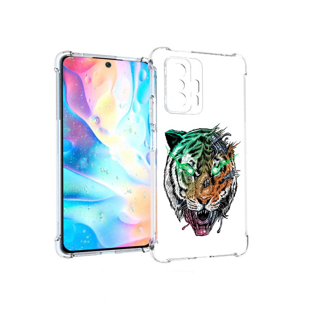 

Чехол MyPads Tocco для Xiaomi 11T Pro робо-тигр (PT163474.285.584), Прозрачный, Tocco