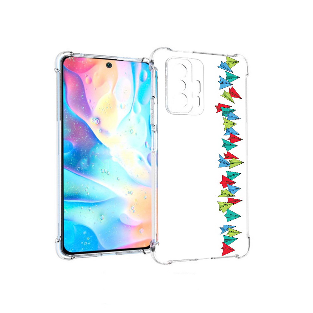 

Чехол MyPads Tocco для Xiaomi 11T Pro самолетики из листочков (PT163474.285.593), Прозрачный, Tocco