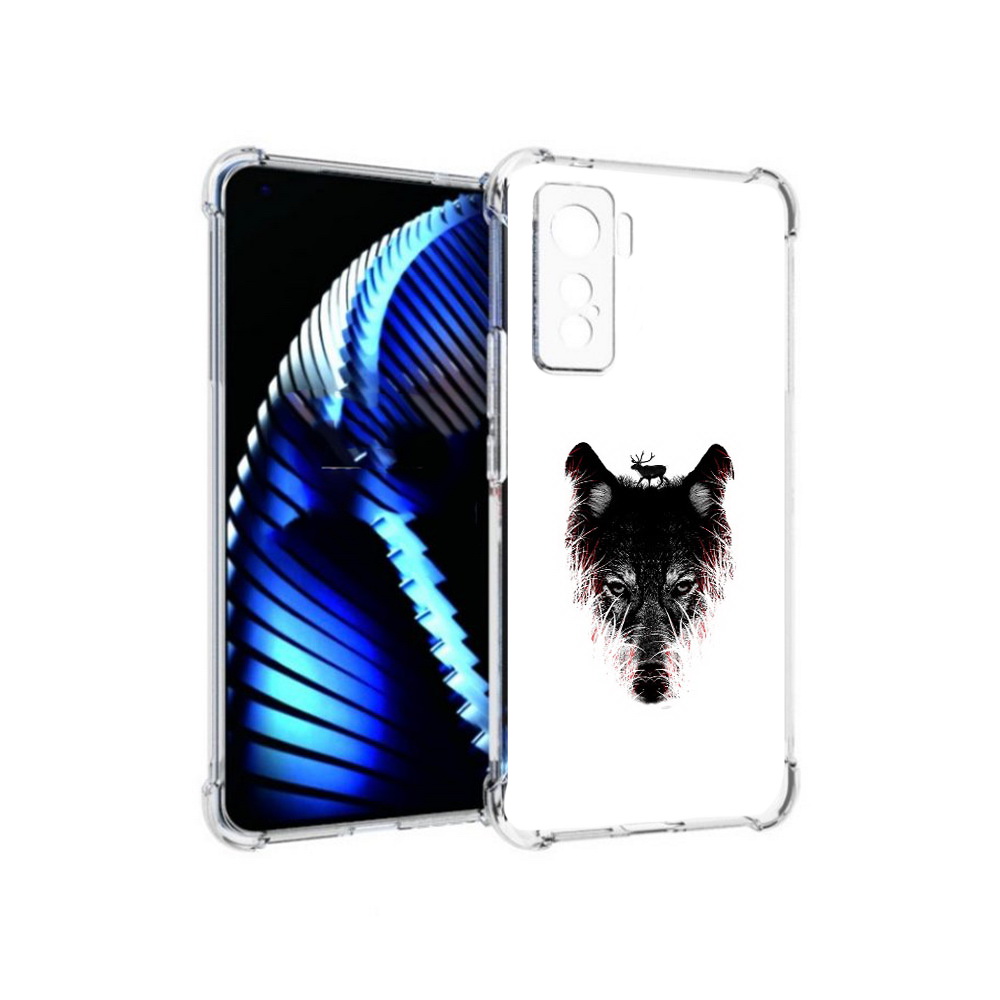 

Чехол MyPads Tocco для Vivo iQOO 5 волк в траве, Прозрачный, Tocco