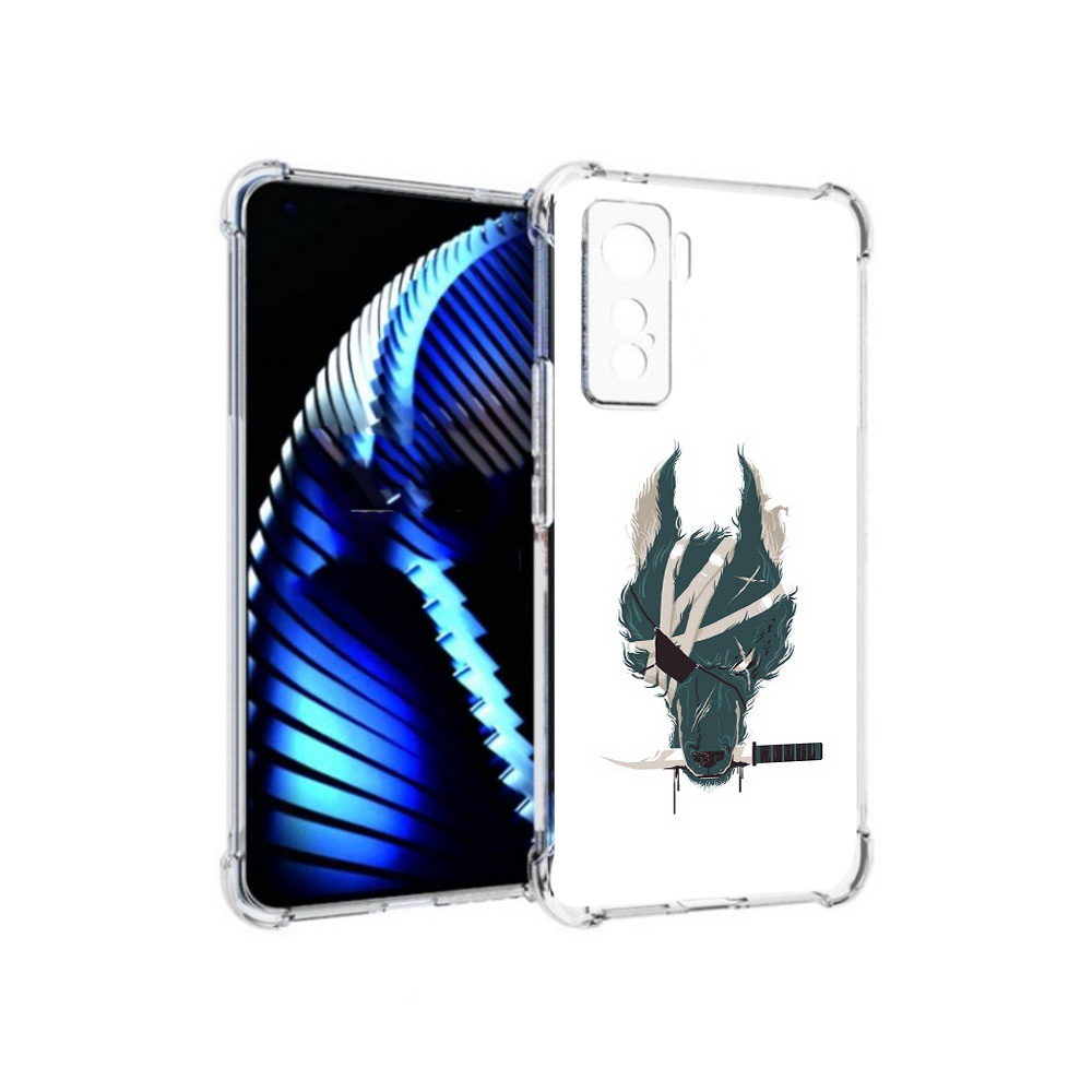 

Чехол MyPads Tocco для Vivo iQOO 5 волк-разбойник, Прозрачный, Tocco