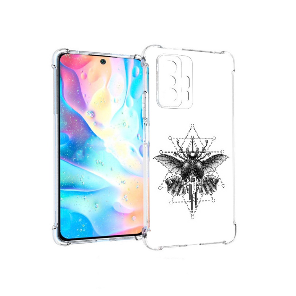 

Чехол MyPads Tocco для Xiaomi 11T Pro скарабей (PT163474.285.601), Прозрачный, Tocco