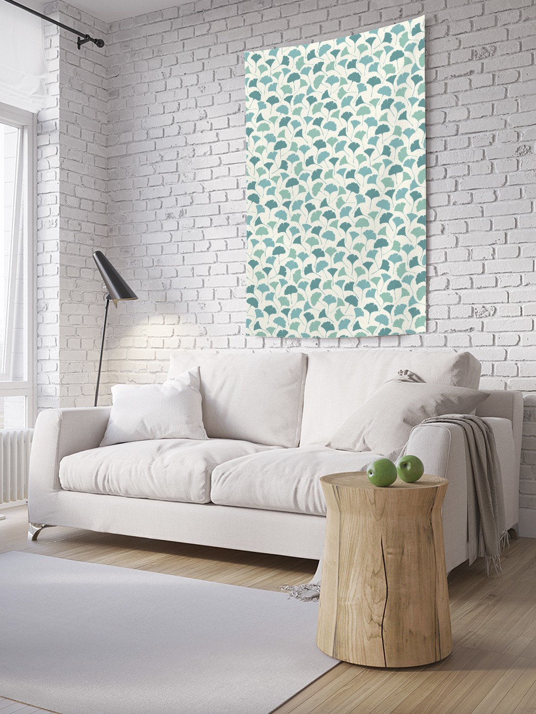 

Вертикальное фотопанно на стену JoyArty Монотонные листья гинкго 150x200 см, Монотонные листья гинкго