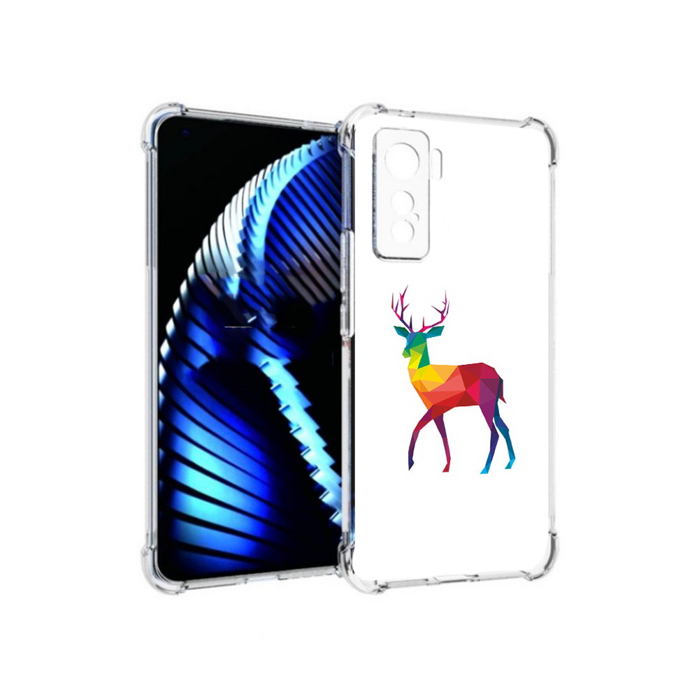 

Чехол MyPads Tocco для Vivo iQOO 5 геометрический олень, Прозрачный, Tocco