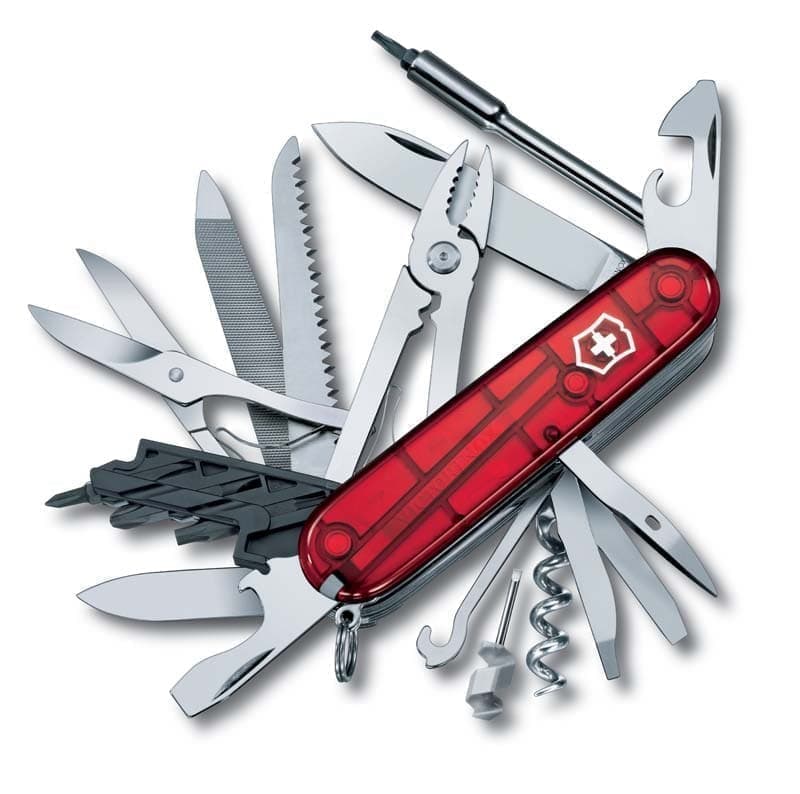 

Нож перочинный VICTORINOX CyberTool 41, 91 мм, 39 функций, полупрозрачный красный